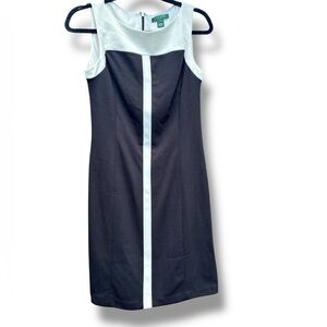 Lauren Ralph Lauren Black & White Sleeveless Dress Size 6